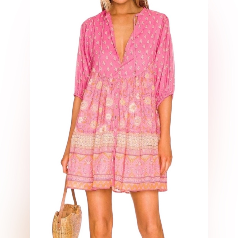 Spell Pink and Cream Mini Dress